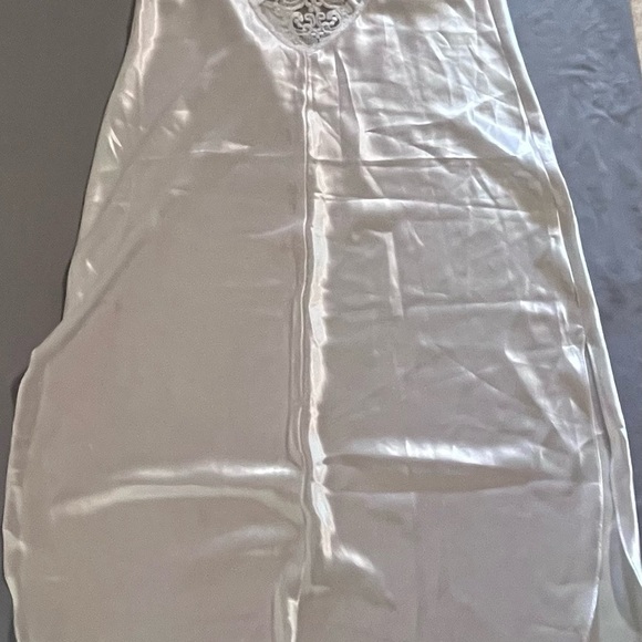 Vintage California Dynasty Satin Camisole Nightgown Lingerie Sz L White - Picture 9 of 12
